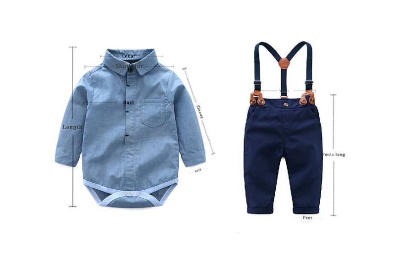 Suit for Toddlers with Suspenders