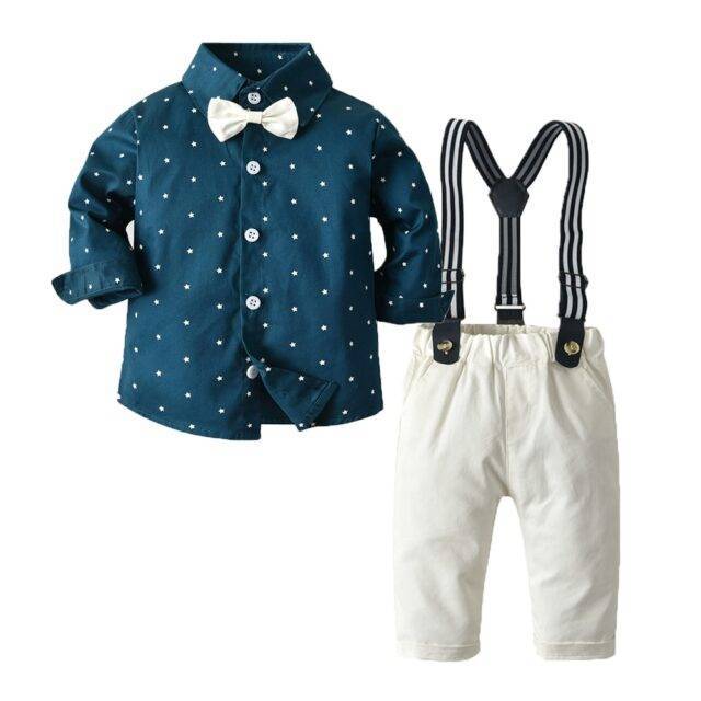 Suit for Toddlers with Suspenders - LOVE KID CLOTHES