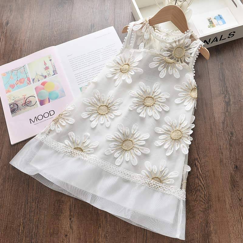 Girls Summer Floral Printed Dress