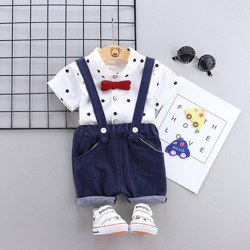 Shirt And Overalls Set For Baby