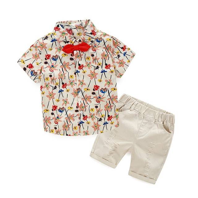 Cute Summer Bright Cotton Boy’s Clothing Set
