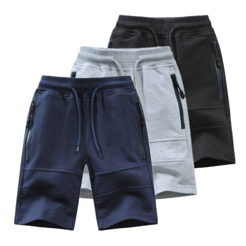 Zippered Pocket Sport Shorts For Boys