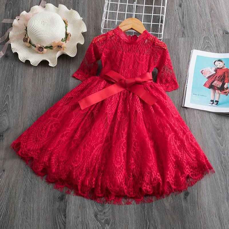 Girl’s Flowers Lace Dress