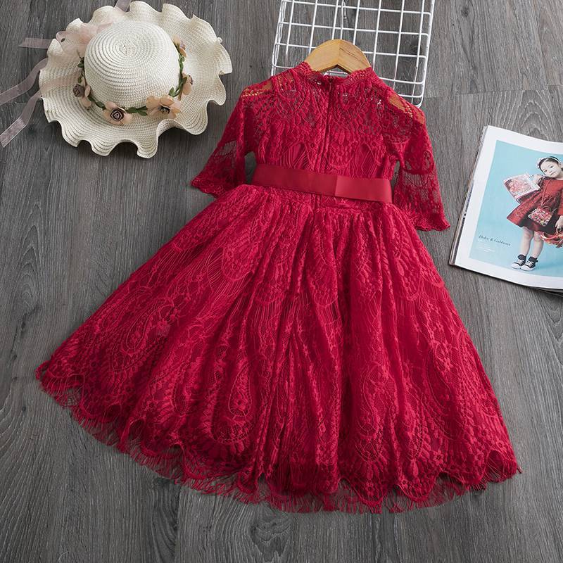 Girl’s Flowers Lace Dress