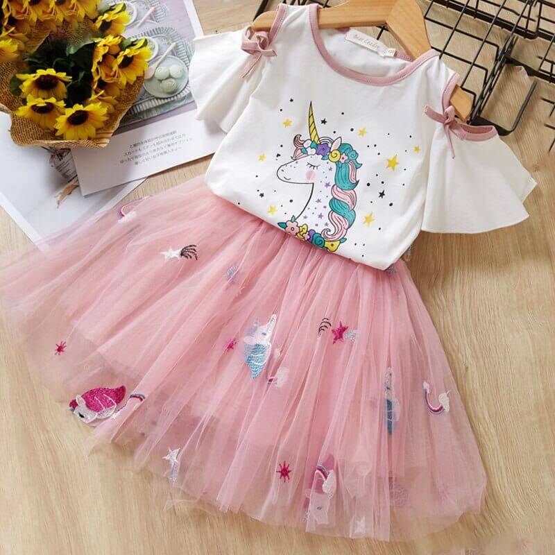 Girls's Sleeveless Princess Dress with Appliques