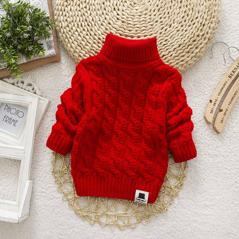 Girl’s Turtleneck Pullover Sweater