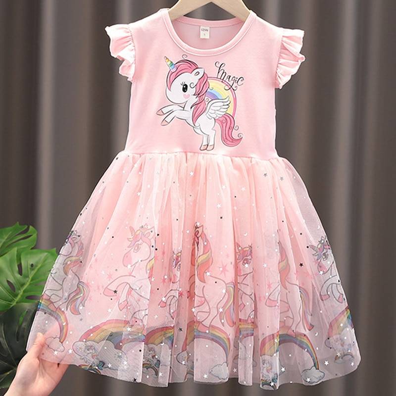 Sparkly Unicorn Dress for Girls