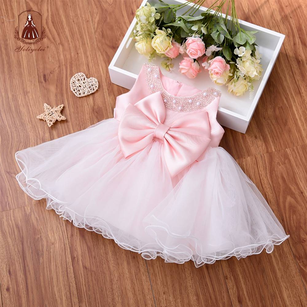 Baby Beaded Bow Special Occasion Dress