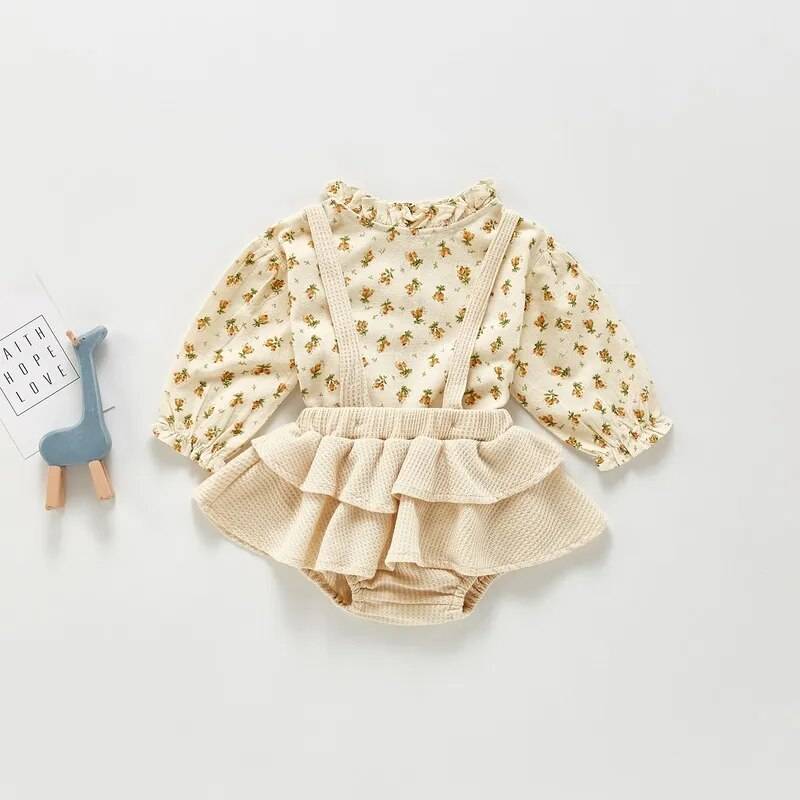 Shirt And Overall Skirt Set For Baby