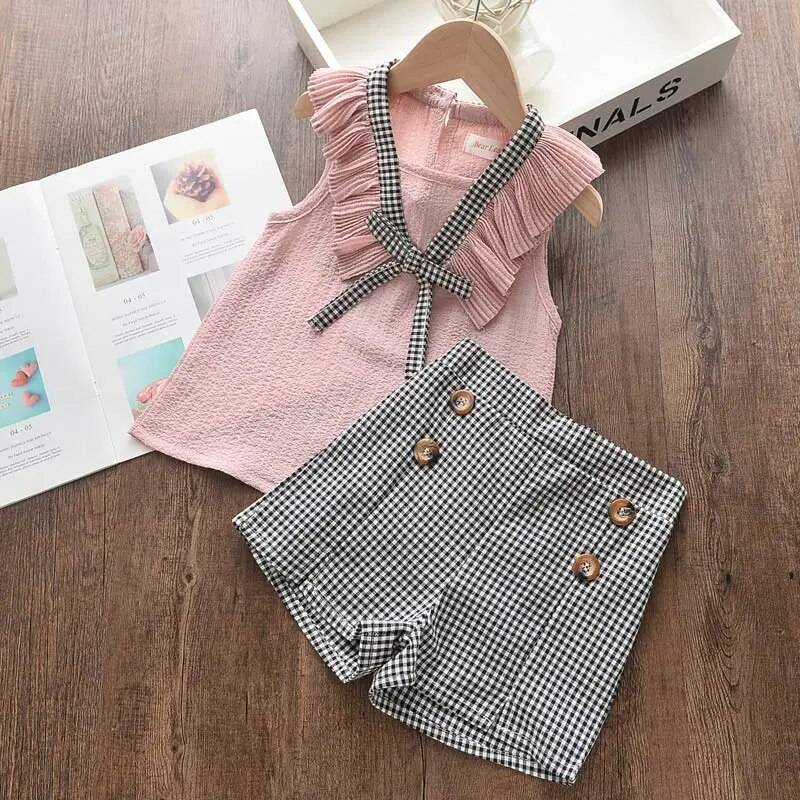 Girl’s Summer Top and Shorts Clothing Set