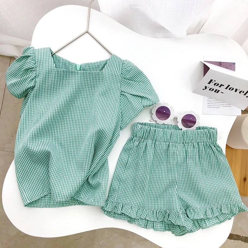 Girl’s Summer Top and Shorts Clothing Set