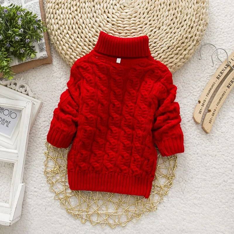 Girl’s Turtleneck Pullover Sweater