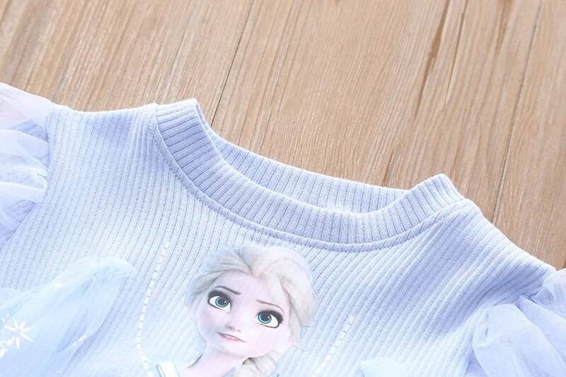 Long Sleeve Frozen Princess Girls Dress