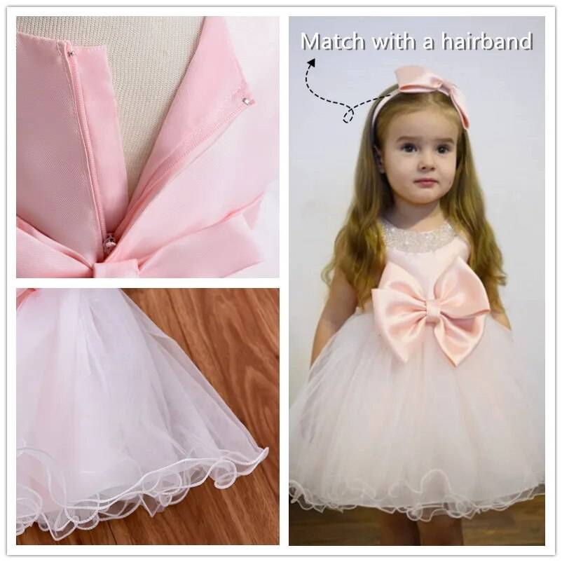 Baby Beaded Bow Special Occasion Dress