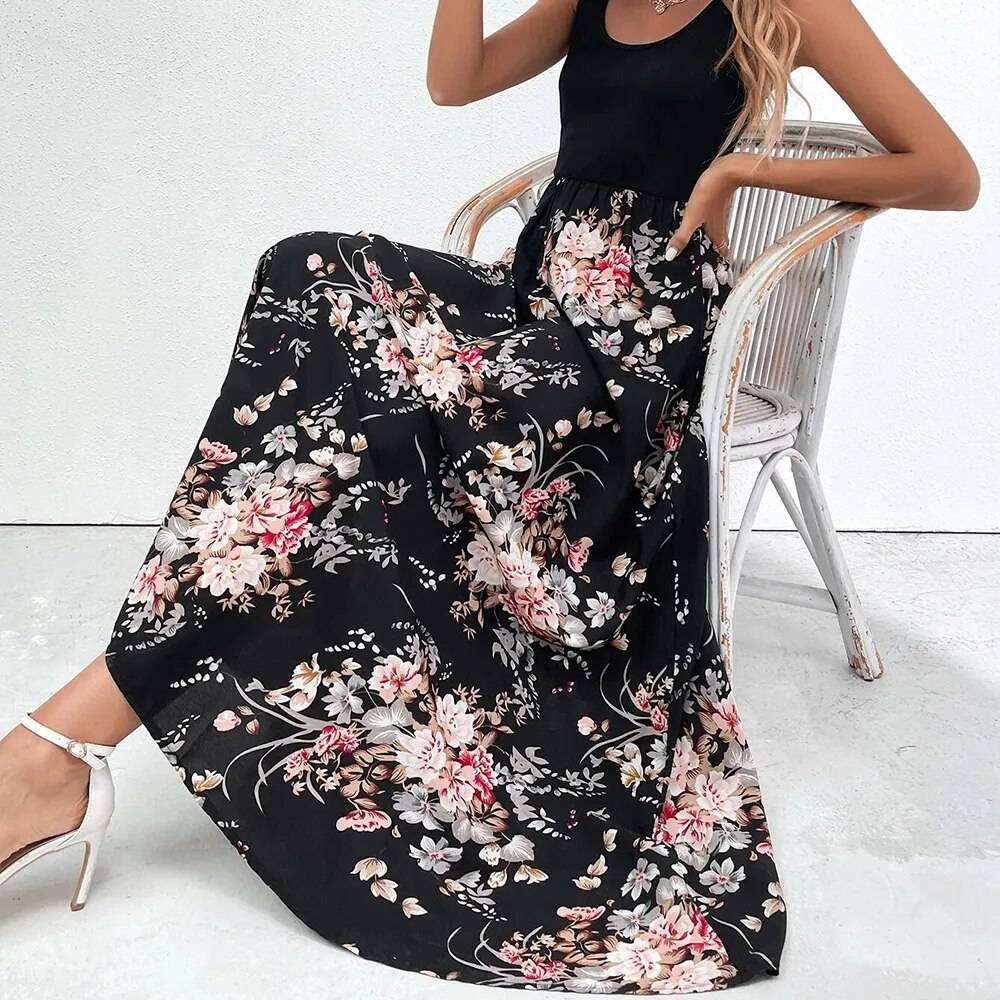 Summer Mommy and Me Floral Long Dress