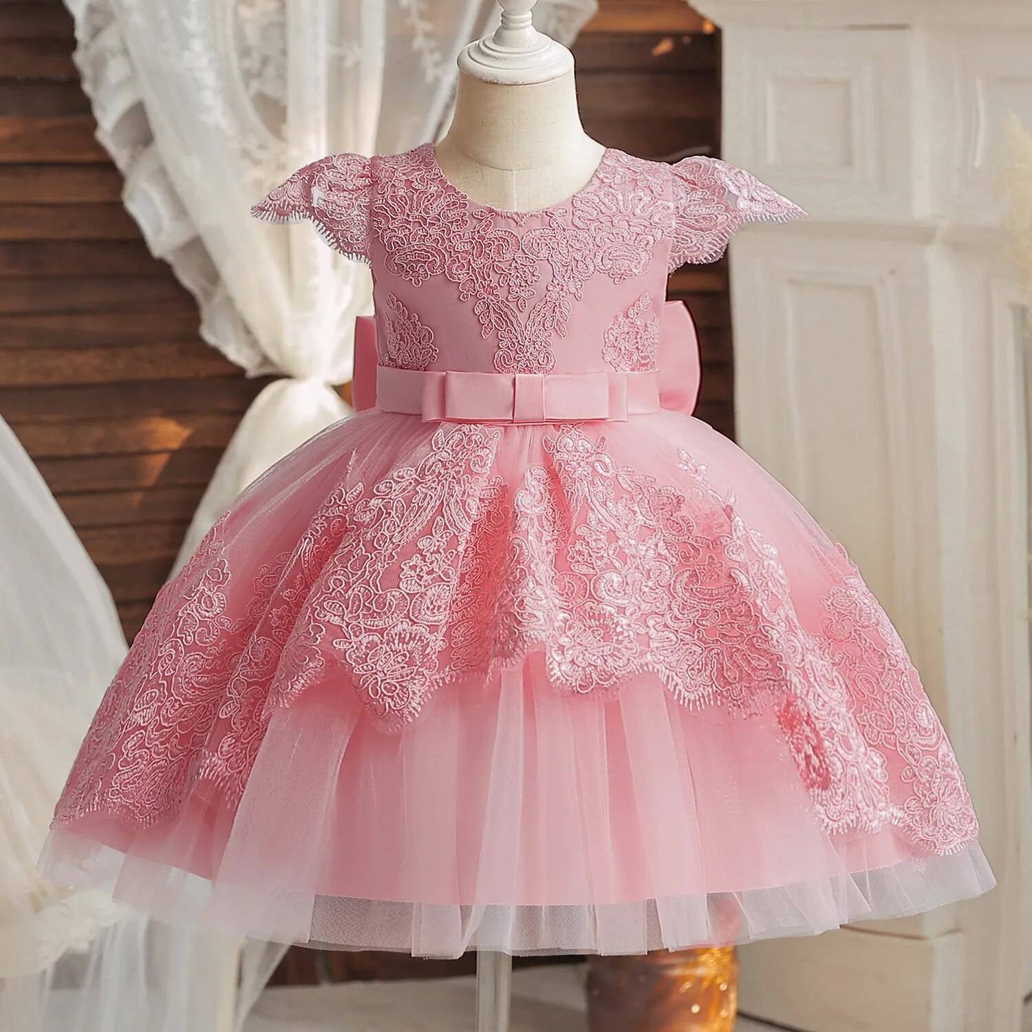 Girls Lace Party Dress