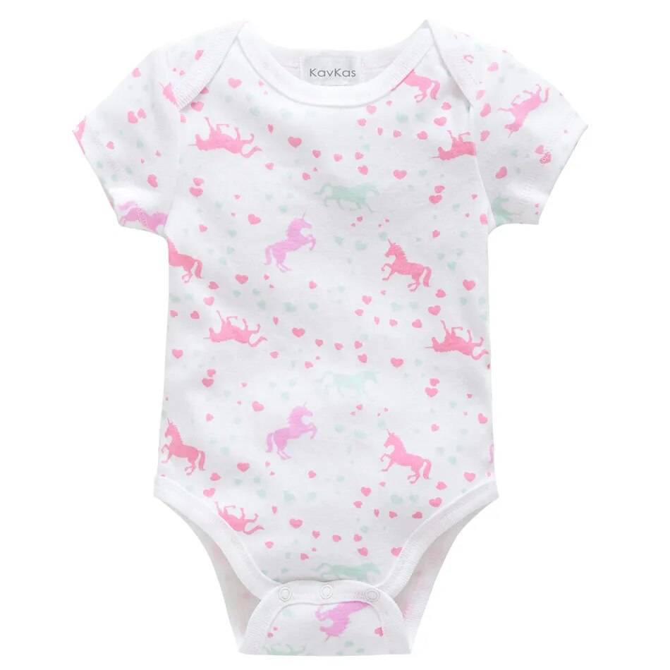 Printed Embroidered Romper For Infant